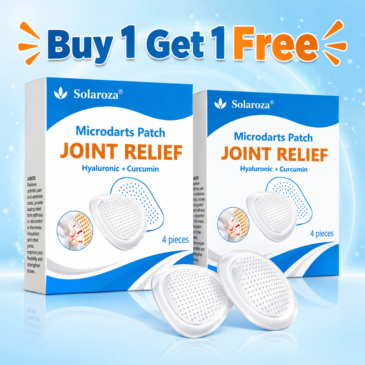 Solaroza® Microneedle Patch: Deep Relief for Stiff Knees & Aching Joints