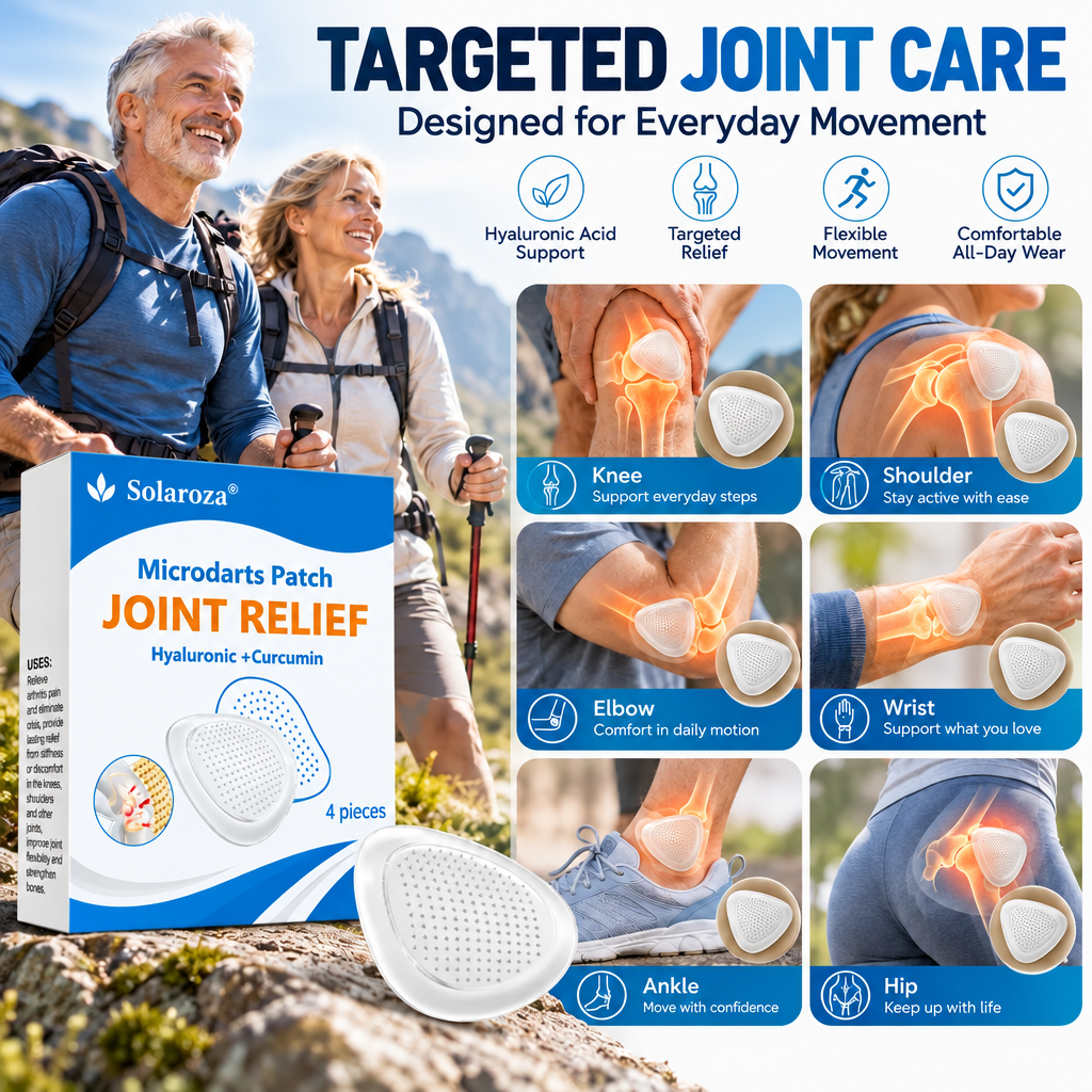 Solaroza® Microneedle Patch: Deep Relief for Stiff Knees & Aching Joints